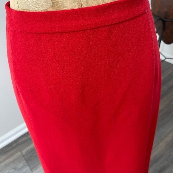 Koehler Vintage Womens Straight Skirt Suit Set 100% Wool Red Black Open Jacket - Picture 10 of 12